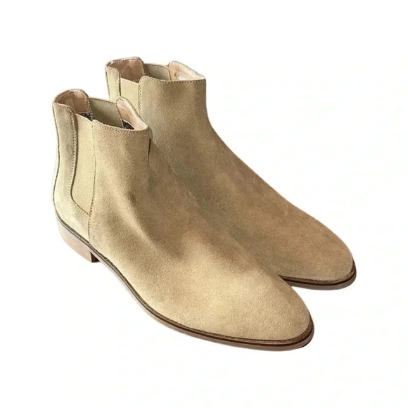 Aquatalia Rory Suede Light Brown Booties Size 9.5 - Picture 3 of 11